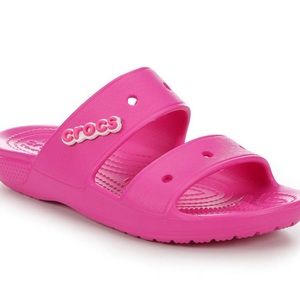 CROCS CLASSIC SANDALS - Hot Pink (Juice) - Size 8 - Like New Condition